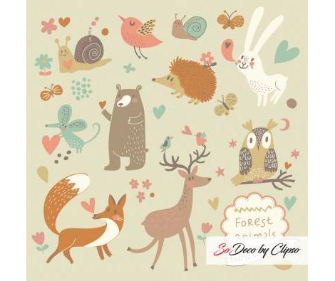 CD 1828 animaux forêt