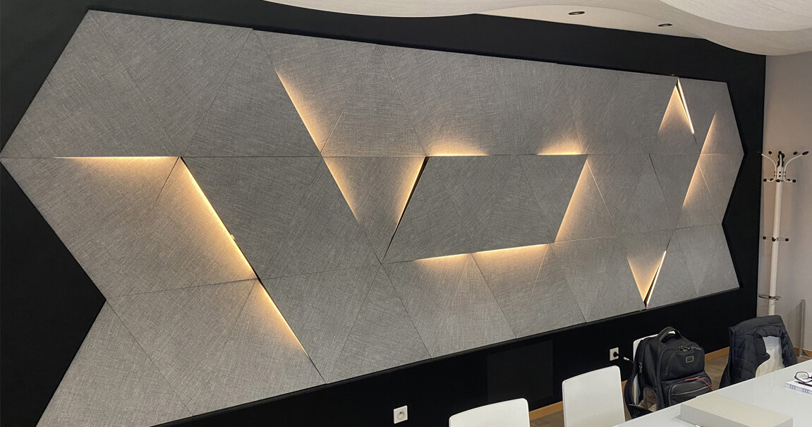 Cadre acoustique ARAWN - Mur triangles