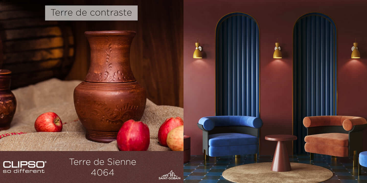 Réf. 4064 - TERRE DE SIENNE : Une couleur profonde et méditer- ranéenne qui évoque la nature et crée une ambiance chaleureuse et accueillante.